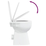 Rimless Toilet 7 cm Extra Height Soft Close Ceramic White 145779