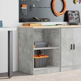 Garage Storage Cabinet Concrete Grey 60x51x85 cm Solid Wood Pine 860547
