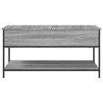 ZNTS Coffee Table Grey Sonoma 100x50x50 cm Engineered Wood and Metal 845349