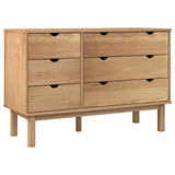 Drawer Cabinet OTTA 111x43x73.5cm Solid Wood Pine 348585