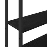Book Cabinet Black Oak 60 x 24 x 161 cm Engineered Wood 883856