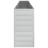 Garden Raised Bed 320x40x77 cm Galvanized Steel Silver 316891