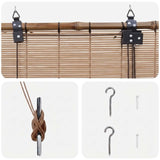 Roller Blind Brown 160 x 220 cm Bamboo 42039711
