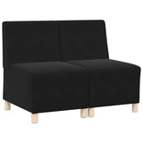 Modular Sofa Unit Armless 2 pcs Black 55 x 74 x 82 cm Velvet 3399765