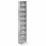 CD Cabinet Concrete Grey 33 x 23.5 x 175 cm Engineered Wood 8012648