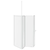 Bath Screen Folding Frosted Aluminium 42023507