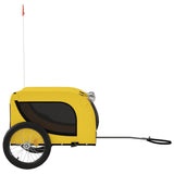 Pet Bike Trailer Yellow and Black Oxford Fabric and Iron 94008