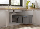 Kitchen Recycle Waste Bin Pull Out Soft Close Dustbin Recycling Cabinet Trash Can Grey T3398P344192