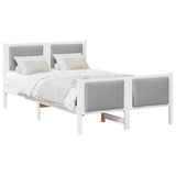Bed Frame with Headboard Light Grey 120 x 200 cm Fabric 878333