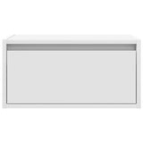 Wall-mounted Bedside Cabinet with LED Lights White 860211
