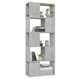 Book Cabinet Room Divider Concrete Grey 60x24x155 cm 809093