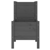 Planter Grey 245.5x44x75 cm Solid Wood Pine 822254