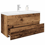 Sink Cabinet with Built-in Basin and Faucet Old Wood 3328935