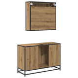Bathroom Furniture Set 2 pcs Artisan Oak Engineered Wood 3402388