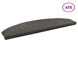 Self-adhesive Stair Mats 15 pcs Dark Grey 80 x 24.5 x 3.5 cm 42038647