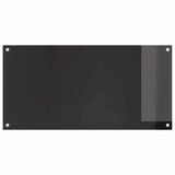 Kitchen Backsplash 2 pcs Black 100 x 50 cm Tempered Glass 3415552