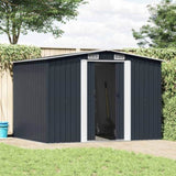 Garden Storage Shed Anthracite Steel 257x205x178 cm 47030