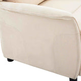 Recliner Chair Cream 66.5 x 94 x 101.5 cm Polyester 340161
