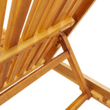 Sun Lounger Set of 2 Brown Solid acacia wood Standard Foldable 3325199