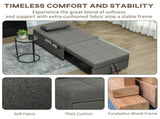 Four-In-One Single Sleeper Chair - Dark Grey T3398P344491