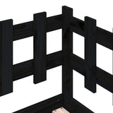 Day Bed without Mattress Black 90x200 cm Solid Wood Pine 840381