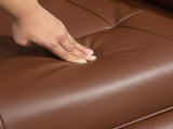 Faux Leather Armchair, with 145&deg Reclining Back and Footrest - Brown T3398P342242