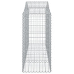 Arched Gabion Baskets 12 pcs 200x50x120/140 cm Galvanised Iron 3145671