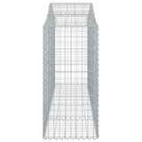Arched Gabion Baskets 12 pcs 200x50x120/140 cm Galvanised Iron 3145671