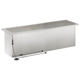 Garden Planter with LED 2 pcs Silver 30 x 100 x 30 cm 8008121