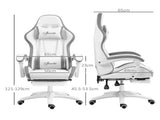 Computer Gaming Chair, PU Leather Desk Chair with Footrest, Swivel Task Chair with 135&deg Reclining T3398P343011