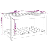 Garden Table 82.5x50.5x45 cm Solid Wood Douglas 824139