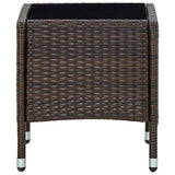Garden Table Brown 40x40x45 cm Poly Rattan 45900