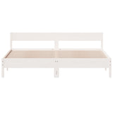 Bed Frame without Mattress White 180x200 cm Super King Solid Wood Pine 3216213