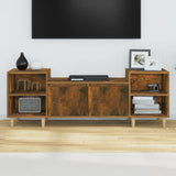 TV Cabinet Smoked Oak 160x35x55 cm Engineered Wood 821193
