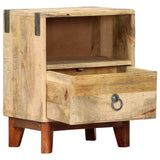 Bedside Cabinet 40x30x52 cm Solid Rough Mango Wood 282744