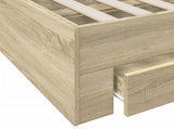 Bed Frame Sonoma oak Engineered wood, Plywood 160x200 cm 3280372