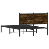Metal Bed Frame without Mattress Smoked Oak 120x200 cm 4007665
