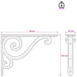 Wall Shelf Brackets 12 pcs Antique White 23.5 x 28 x 3.5 cm 42038876