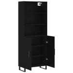 Highboard Black 69.5x34x180 cm Engineered Wood 3189278