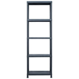 Storage Shelf Racks 2 pcs Black 125 kg 60x30x180 cm Plastic 276257