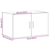 Wall Cabinet Grey Sonoma 70x42.5x40 cm Engineered Wood 846122
