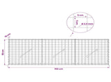 Gabion with 3.5 mm Wire and 5x5 cm Mesh 150x10x50 cm 3462021