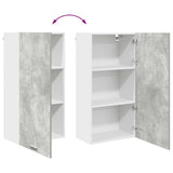 Hanging Cabinet Concrete Grey and White 50 x 31 x 100 cm 884349