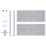 Garden Gate 85 x 70 cm Stainless Steel Silver Lockable 3402572