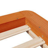 Bed Frame without Mattress Wax Brown 75x190 cm Small Single Solid Wood Pine 850685