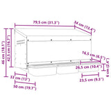 Chicken Nesting Box 3 Compartments Wall-Mounted Galvanised Steel 4104900