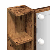 Mirror Cabinet with LED Old Wood 70x16.5x60 cm 857003