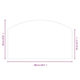 Fireplace Glass Plate 100x60 cm 324154