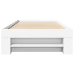 Bed Frame without Mattress White 90x200 cm Engineered Wood 3295492