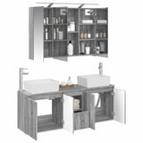 Bathroom Cabinet Set 4 pcs Grey Sonoma Engineered Wood 3406420